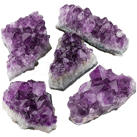 Natural Amethyst Irregular Raw Druzy Display Decorations PW-WG85295-01-1