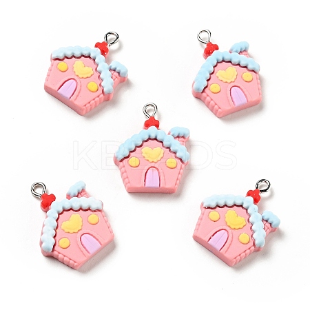 Christmas Opaque Resin Pendants LS-RESI-G043-B01-1