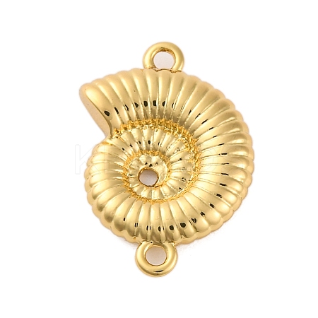 Rack Plating Brass Shell Shape Connector Charms LS-KK-Z070-14G-1