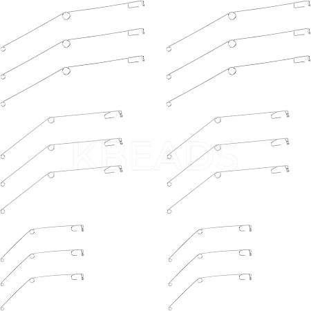 60Pcs 3 Styles 304 Stainless Steel Hook Trigger AJEW-FH0001-41-1