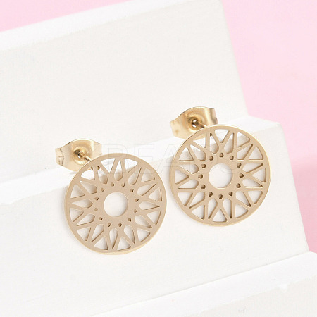 304 Stainless Steel Stud Earrings for Women EJEW-Z089-11G-1