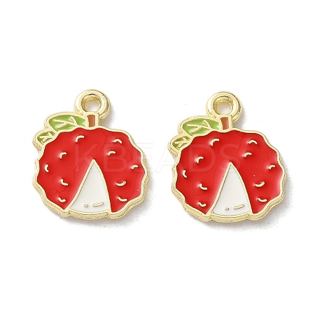 Fruit Alloy Enamel Charms PALLOY-S058-01LG-16-1