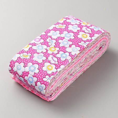 40Pcs 20 Styles Flower Pattern Cotton Fabric for Quilting and Sewing FIND-SZC0009-12B-1