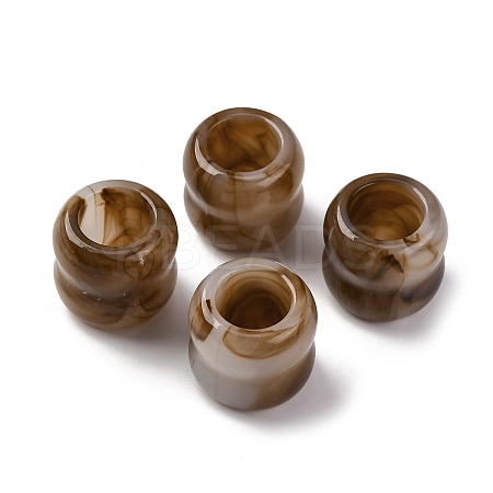 Two Tone Opaque Acrylic Beads OACR-Z025-01A-1
