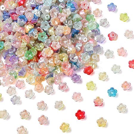 500Pcs ABS Plastic Bead Caps OACR-CJ0002-70-1