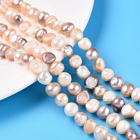 Natural Cultured Freshwater Pearl Beads Strands PEAR-N014-08E-01-1