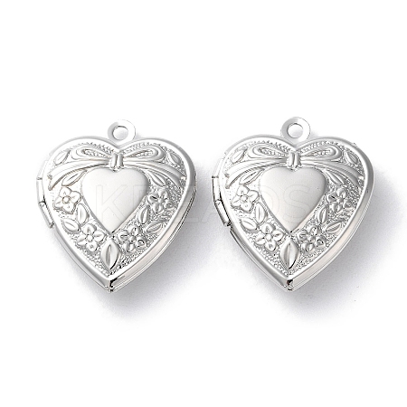 Rack Plating Brass Locket Pendants KK-F090-03P-1