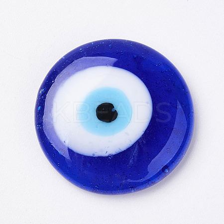 Handmade Lampwork Evil Eye Cabochons LAMP-E106-03A-1