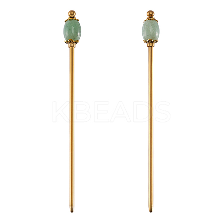 2Pcs Brass Hair Sticks OHAR-PH00003-1