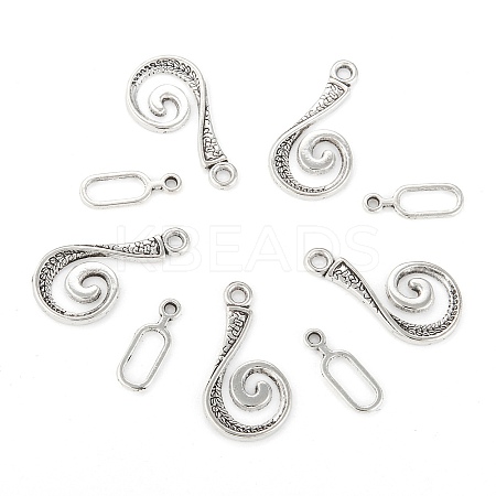 Alloy Hook and Eye Clasps LS-PALLOY-DK-2008-AS-1