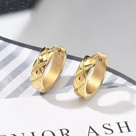 304 Stainless Steel Hoop Earrings for Women EJEW-C096-56G-1