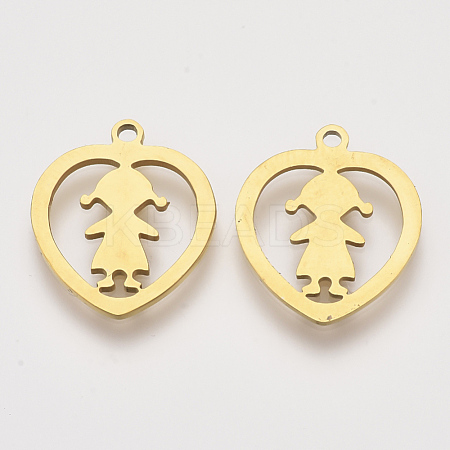 201 Stainless Steel Pendants STAS-S110-067G-1