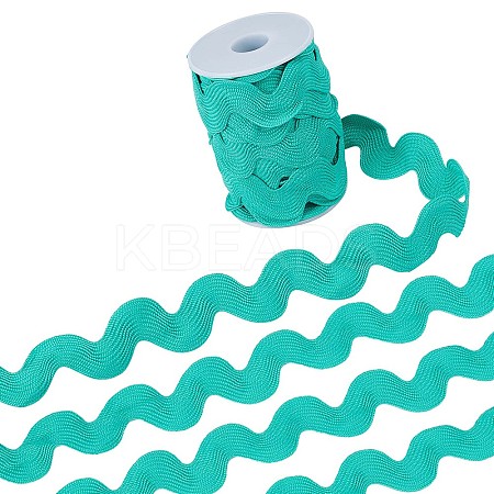10 Yards Polyester Wavy Fringe Trim Ribbon OCOR-GF0002-49A-1
