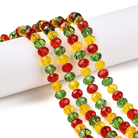 Transparent Glass Beads Strands GLAA-T023-08C-1