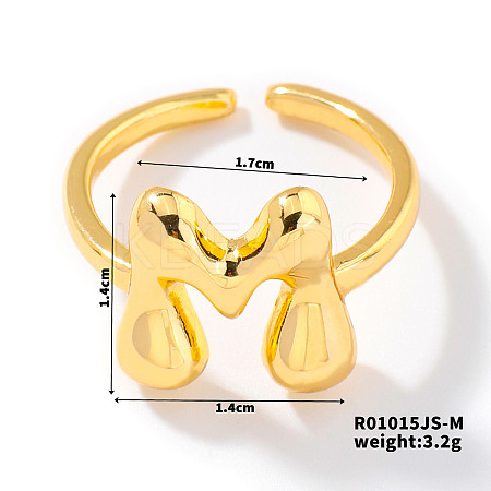 Fashionable Letter Brass Open Cuff for Women UR6840-13-1