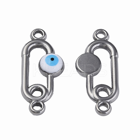 304 Stainless Steel Enamel Connector Charms STAS-N087-63-02P-1