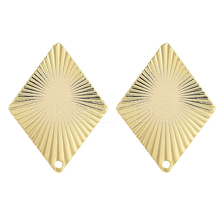 Brass Stud Earrings Findings EJEW-B063-09G-1