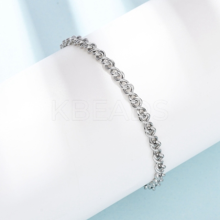 304 Stainless Steel Chain Bracelets BJEW-P376-03P-1