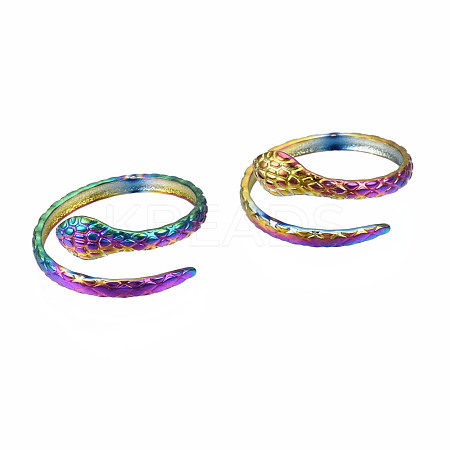 Snake Wrap Cuff Rings RJEW-N038-032-1