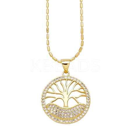 Brass Micro Pave Cubic Zirconia Pendant Nrcklaces LS-PW-WG36503-02-1