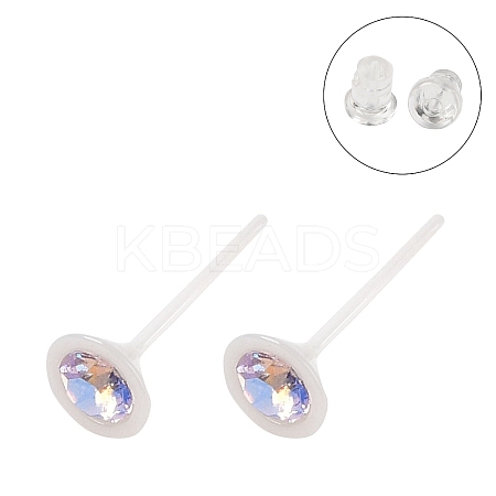 Hypoallergenic Bioceramics Zirconia Ceramic Stud Earrings EJEW-C111-04B-1