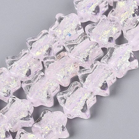 Handmade Foil Glass Beads Strands FOIL-Q002-07E-1