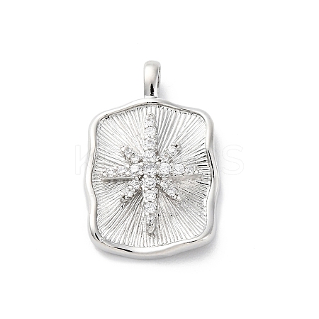 Brass Micro Pave Cubic Zirconia Pendants KK-D360-17P-1