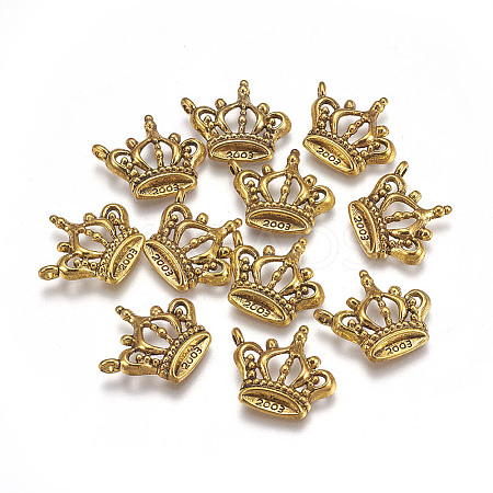 Tibetan Style Metal Alloy Crown Pendants LS-X-GLF10497Y-NF-1