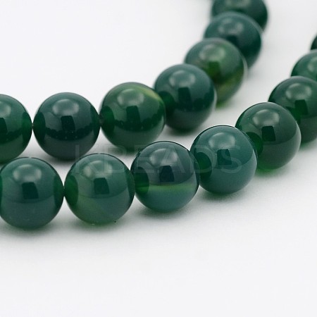 Natural Teal Jade Round Beads Strands G-P070-09-8mm-1