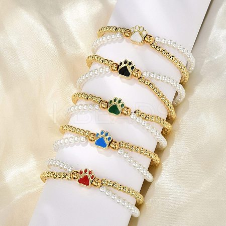 Brass Multi-strand Bracelets BJEW-M056-09G-1