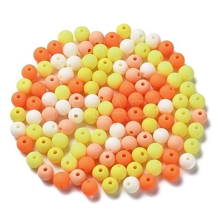 Frosted Opaque Acrylic Beads OACR-P019-01B-02-1