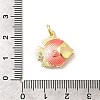 Brass Enamel Pendants KK-I378-13G-A-4