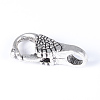 Tibetan Style Alloy Lobster Claw Clasps TIBE-T002-26AS-RS-3