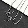 304 Stainless Steel Rope Chain Necklaces NJEW-Z084-02P-02-2