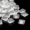Transparent Clear Glass Square Cabochons X-GGLA-A001-20mm-1