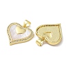 Valentine"s Day Brass Micro Pave Clear Cubic Zirconia Pendants KK-B083-41H-G-2