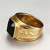 Alloy Rhinestone Finger Rings for Men FS-WG512DB-03-3