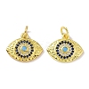 Real 18K Gold Plated Brass Micro Pave Cubic Zirconia Pendants KK-L209-039G-01-1