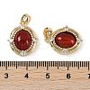Natural Carnelian(Dyed & Heated) Oval Pendants KK-P283-42A-G-3