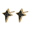 Rack Plating Brass Micro Pave Cubic Zirconia Stud Earring EJEW-C101-02G-1