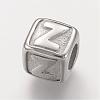 Tarnish Resistant 304 Stainless Steel European Beads STAS-E115-P-Z-1
