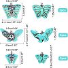 6Pcs 3 Style Synthetic Turquoise Pendants TURQ-NB0001-04-2