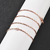 Brass Link Chain Necklaces for Women NJEW-D302-17RG-1