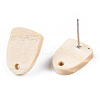Ash Wood Stud Earring Findings EJEW-N017-011R-3
