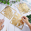 3Pcs Leaf Acrylic Mirror-Like Wall Stickers DIY-WH0304-722B-3