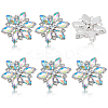 6Pcs 1-Hole Brass Shank Buttons BUTT-FG0001-31A-1