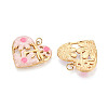 304 Stainless Steel Enamel Pendants STAS-T069-55C-2