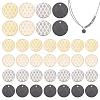 40Pcs 4 Colors PVD Vacuum Plating Stainless Steel Pendants STAS-PH0003-88-1
