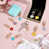 27Pcs 9 Styles Daisy Alloy Enamel Pendant Decoration HJEW-NB00269-4
