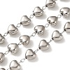 Brass Heart Link Chains KK-P351-01P-1